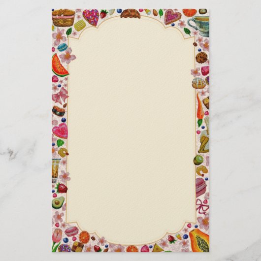 Cute Pastry Confections Sweets 便箋 (正面)