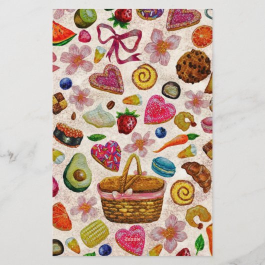 Cute Pastry Confections Sweets 便箋 (裏面)