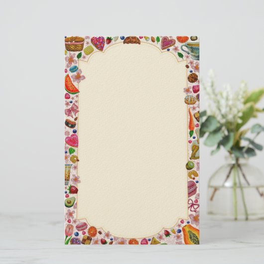 Cute Pastry Confections Sweets 便箋 (スタンド正面)