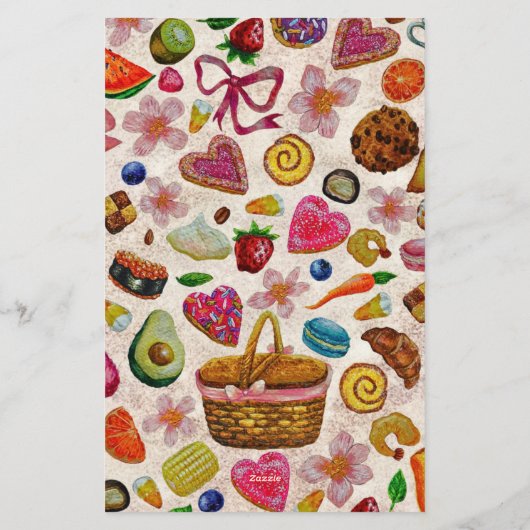 Cute Pastry Confections Sweets 便箋 (裏面)