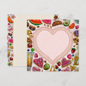 Cute Pastry Confections Sweets 招待状 (正面/裏面)