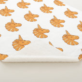 Cute Pastry Unicorn Head Cartoon シェルパブランケット (3/4)