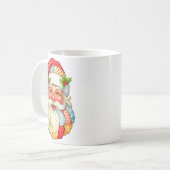 Cute Patchwork Santa Claus Christmas Xmas Men Wome コーヒーマグカップ (正面左)