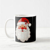 Cute Patchwork Santa Claus Christmas Xmas Men Wome コーヒーマグカップ (左)