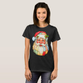 Cute Patchwork Santa Claus Christmas Xmas Men Wome Tシャツ (正面フル)