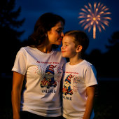 Cute Patriotic Gnome Mom トライブレンドＴシャツ