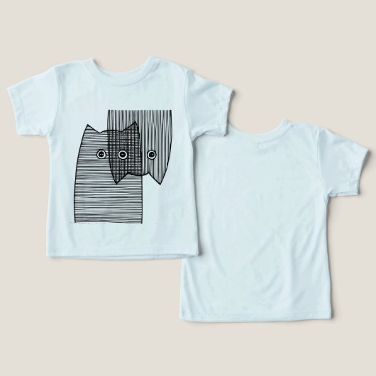 Cute Patterned Cats Artwork Minimal Linework (デザイン正面&裏面)