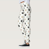 Cute Paw Print Minimal Pet Pattern レギンス (左)