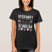 Cute paw print veterinary tech technician vet  app tシャツ (正面)