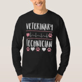 Cute paw print veterinary tech technician vet  app tシャツ (正面)