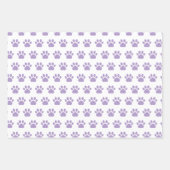 Cute Paw Prints Custom Name Wrapping Paper Sheets ラッピングペーパーシート (正面)