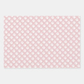 Cute Paw Prints Custom Name Wrapping Paper Sheets ラッピングペーパーシート (正面3)