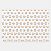 Cute Paw Prints Custom Name Wrapping Paper Sheets ラッピングペーパーシート (正面)
