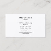 Cute Paw Prints Heart Dog Groomer Business Card 名刺 (裏面)