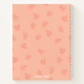 Cute Peachy Notebook with initials ノートブック (裏面)