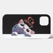 Cute Peeking Cat Acrylic Style - C’s IMPACT Orange Case-Mate iPhoneケース (裏面 (横))