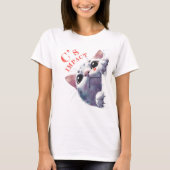 Cute Peeking Cat Acrylic Style - C’s IMPACT Orange Tシャツ (正面)