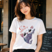 Cute Peeking Cat Acrylic Style - C’s IMPACT Orange Tシャツ