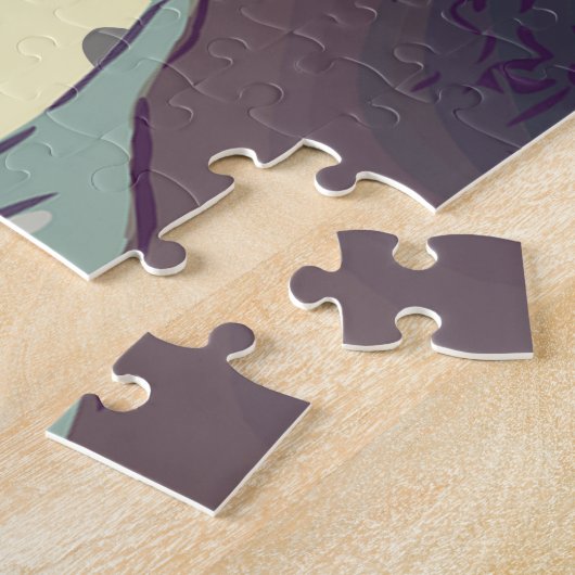 Cute Peeking Cat Design Puzzle ジグソーパズル (側面)