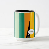 Cute Peeking Cat Funny Cat Lover Gift ツートーンマグカップ (正面右)