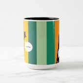 Cute Peeking Cat Funny Cat Lover Gift ツートーンマグカップ (中央)