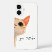 Cute Peeking Orange Tabby Cat Custom Text    Case-Mate iPhoneケース (裏面)
