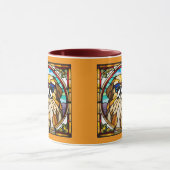 Cute Pekingese Stained Glass Coffee Mug マグカップ (中央)