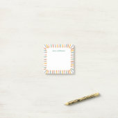 Cute Pencil Border Custom Name Teacher Gift ポストイット (デスク上)