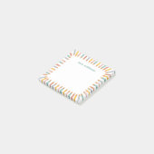 Cute Pencil Border Custom Name Teacher Gift ポストイット (アングル)