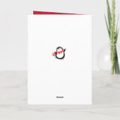 Cute Penguin おもしろい 2020 Math Problem引用文オンRed シーズンカード (裏面)