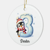Cute Penguin 3rd Christmas Ornament  セラミックオーナメント (左)