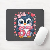Cute Penguin 67 Six Seven Valentine Hearts 6 7 Mem マウスパッド (マウス)