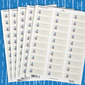 Cute Penguin and Gift Holiday Return Address Label ラベル