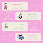 Cute Penguin and Gift Holiday Return Address Label ラベル