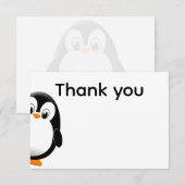 Cute Penguin Black and White   ノートカード (正面/裏面)