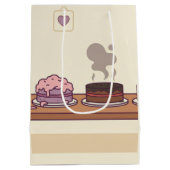 Cute Penguin Cake Decorator Valentine Gift Bag ミディアムペーパーバッグ (裏面)