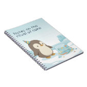 Cute Penguin Cake | Dry Humour Custom Notebook ノートブック (右側)