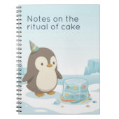 Cute Penguin Cake | Dry Humour Custom Notebook ノートブック (正面)