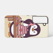 Cute Penguin Cake Valentine Phone Case - Samsung Samsung Galaxyケース (裏面横)