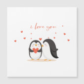 Cute Penguin Card - For Anniversary I Love You (正面)