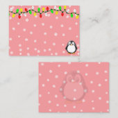Cute Penguin Cartoon Blank Custom Christmas Winter ノートカード (正面/裏面)
