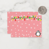 Cute Penguin Cartoon Blank Custom Christmas Winter ノートカード (正面/裏面インサイチュ)