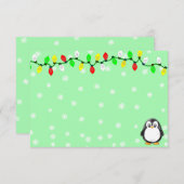 Cute Penguin Cartoon Blank Custom Christmas Winter ノートカード (正面/裏面)