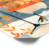 Cute Penguin Christmas Animal Nursery Art Print  ポスター (角)