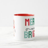 Cute penguin christmas merry and bright マグカップ (中央)