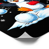 Cute Penguin Christmas Pajamas Shirt Boys, Penguin ポスター (角)