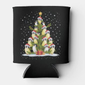 Cute Penguin Christmas Tree Funny Holiday 缶クーラー (正面)