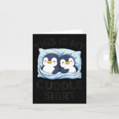 Cute Penguin Cuddle Cozy Sleep Matching Couple  カード (正面)