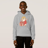 Cute Penguin Cupid Galentine Pullover Hoodie (正面フル)