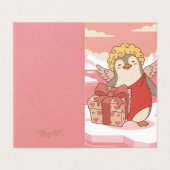 Cute Penguin Cupid Mini Valentine Cards for Kids (外部フラット)